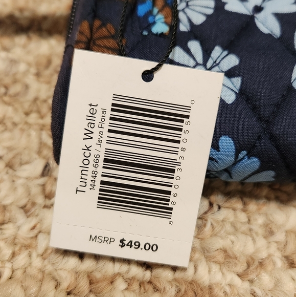 Vera Bradley Turnlock Wallet in Java Floral - Picture 6 of 10